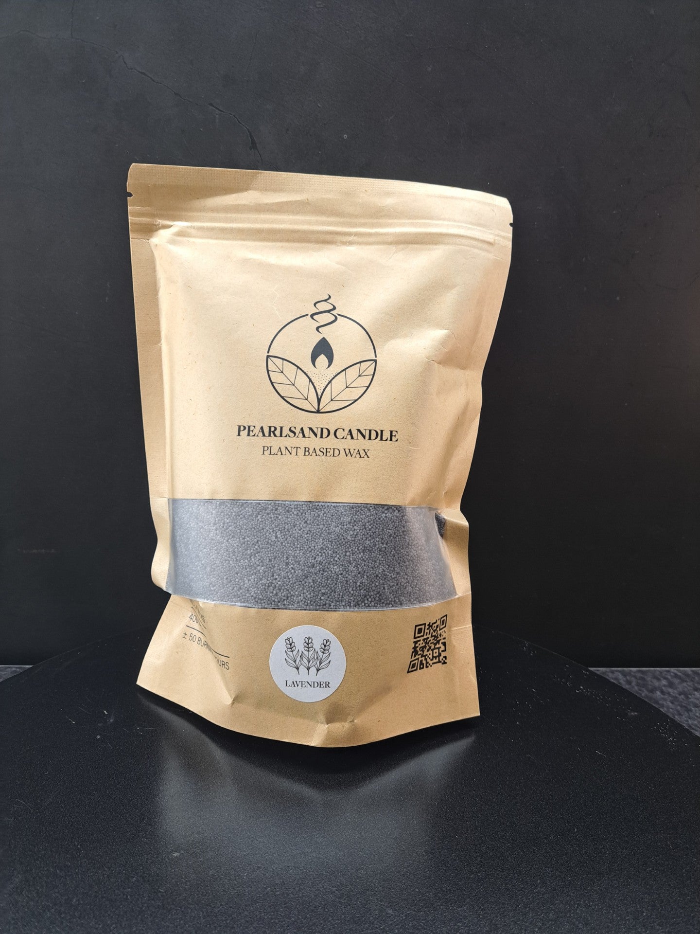 Kaarsenzand Pearlsand Candle 400 gram lavendel
