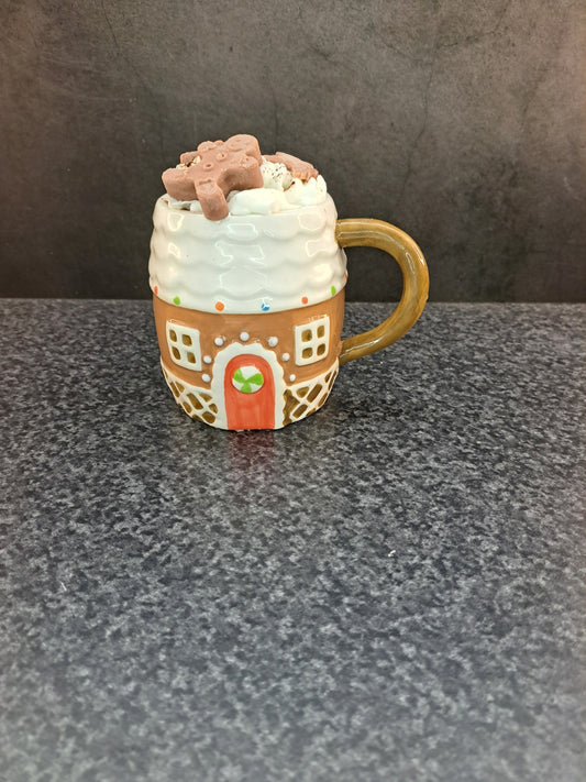 Unieke Chocomelkbeker groot  Kaars met Slagroom  Decoratie