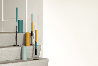 Diagonal Dinner Candles  2.2 x 30 cm- Set of 3  Ocean Bloom