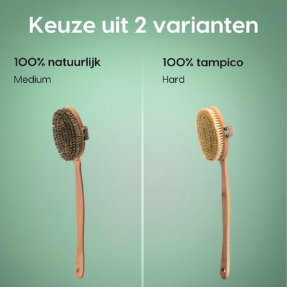 Nature's Groove® Lichaamsborstel met Lange Afneembare Steel