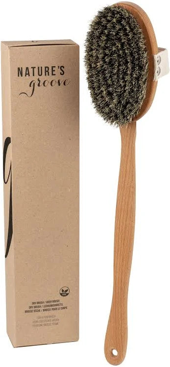 Nature's Groove® Lichaamsborstel met Lange Afneembare Steel zacht