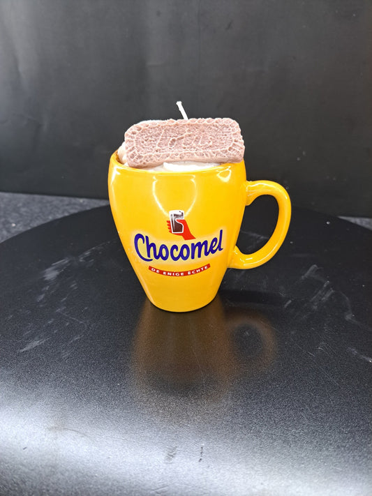 Unieke Chocomel Kaars met Hoogwaardige Soy Wax  Handgemaakt Cadeau