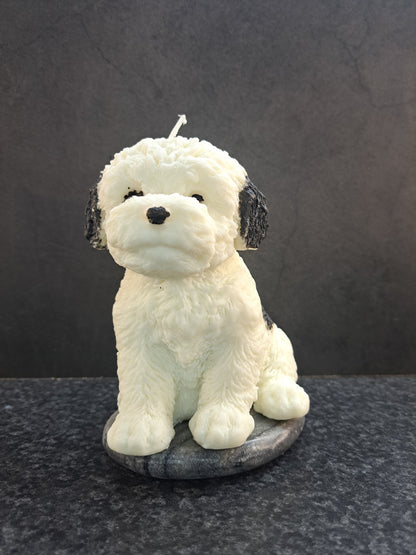 Hond met zwarte vlekken