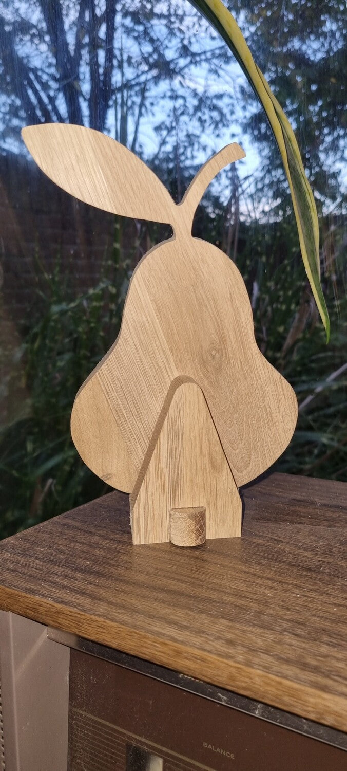 Era Wood  Appel, Peer en Kers  decoratie 18mm massief eiken met sta steun