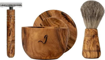 Handgemaakte Olijfhouten Scheerkom  10cm Ø