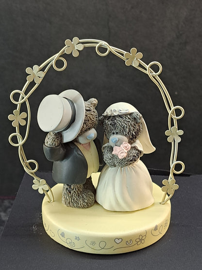 Me To You Bruid &amp; Bruidegom Bruidstaart Topper met boog  Decoratie