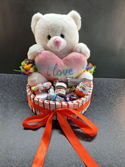 Unieke cadeau  met grote pluchen beer
