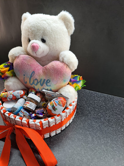 Unieke cadeau  met grote pluchen beer