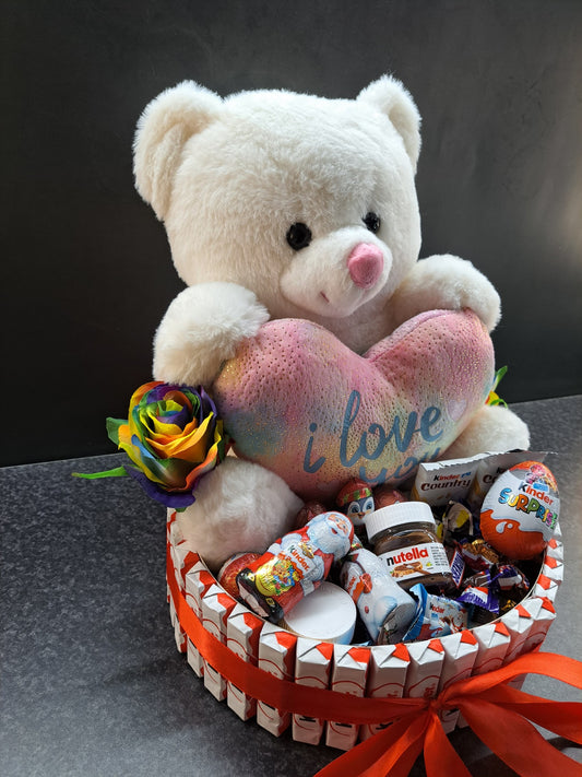 Unieke cadeau  met grote pluchen beer