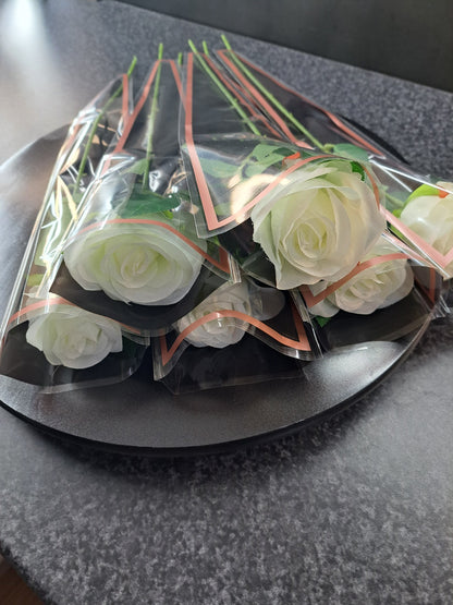 Zijde Roos Wit